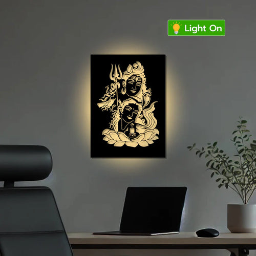 Shiv Parvati Metal Wall Art