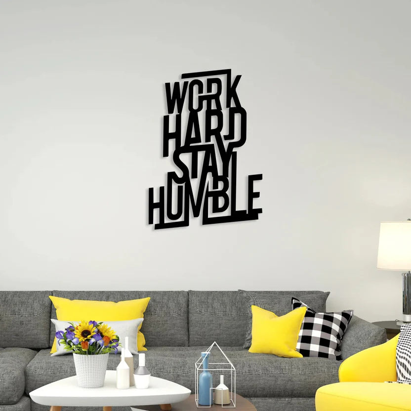 Work Hard Stay Humble Metal Wall Art