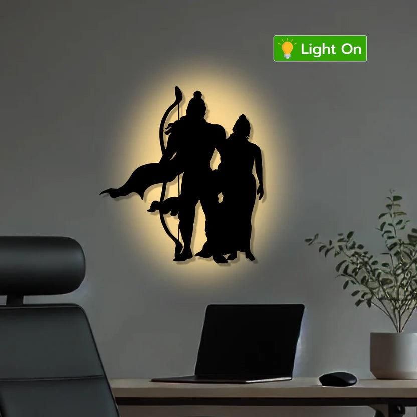 Shree Ram Sita Metal Wall Art