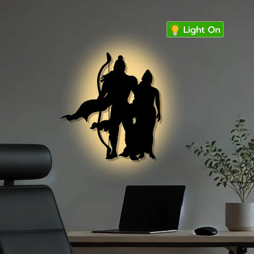 Shree Ram Sita Metal Wall Art