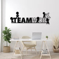 Team Work Motivational Metal Wall Art Decor – Office & Workspace Wall Hanging - Harshita Craft