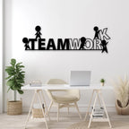Team Work Motivational Metal Wall Art Decor – Office & Workspace Wall Hanging - Harshita Craft