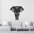 Mandala Elephant Metal Wall Art