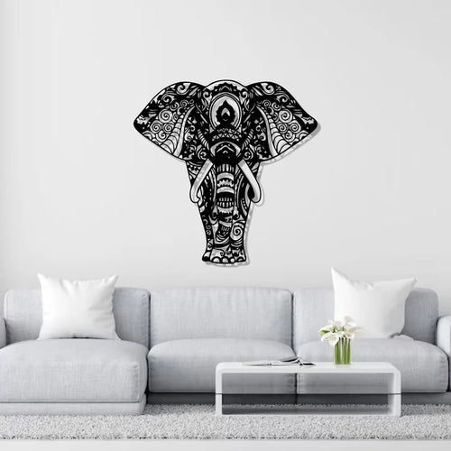 Mandala Elephant Metal Wall Art