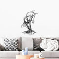 Tree Roots Horse Metal Wall Art