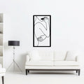 Girl Line Art Metal Wall Art
