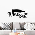 Glass Bar Sign Metal Wall Art