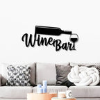 Glass Bar Sign Metal Wall Art