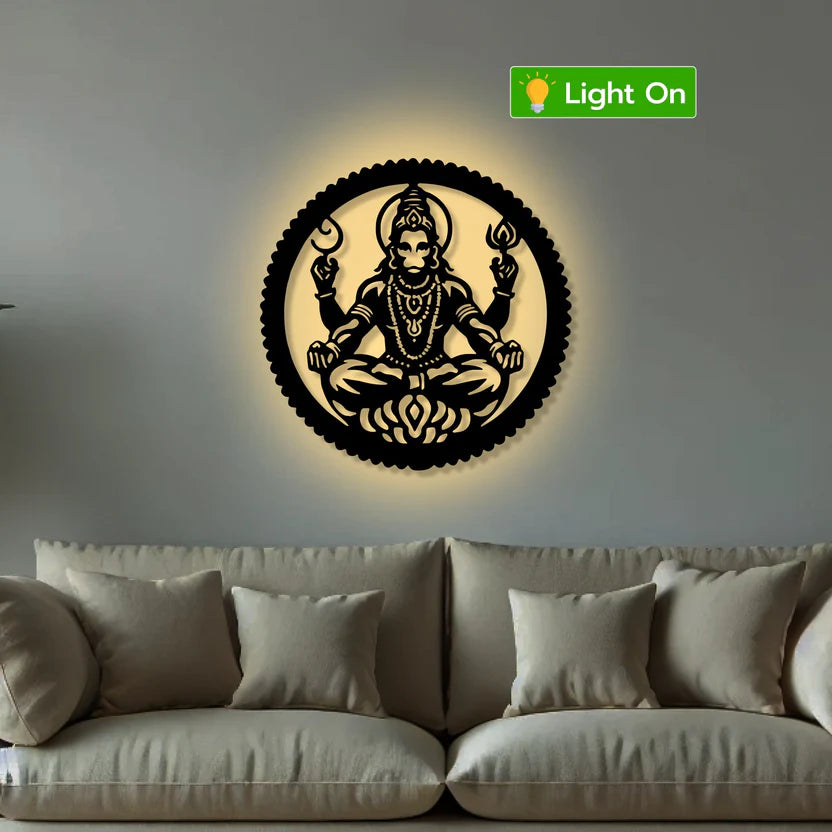 Veer Hanuman Metal Wall Art