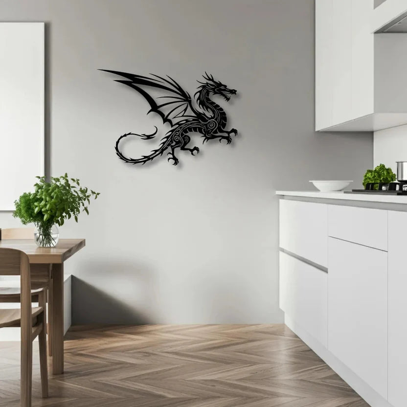 Flying Dragon Metal Wall Art
