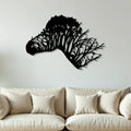 Zebra Silhouette Metal Wall Art