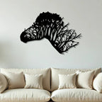 Zebra Silhouette Metal Wall Art