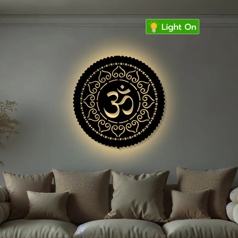 Om Circle Metal Wall Art 