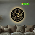 Om Circle Metal Wall Art 