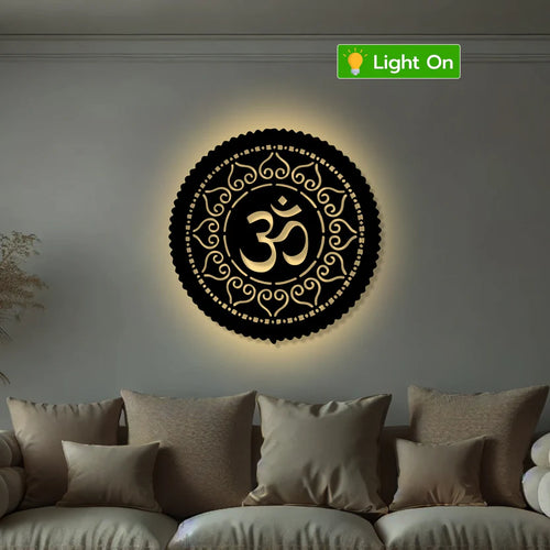 Om Circle Metal Wall Art 