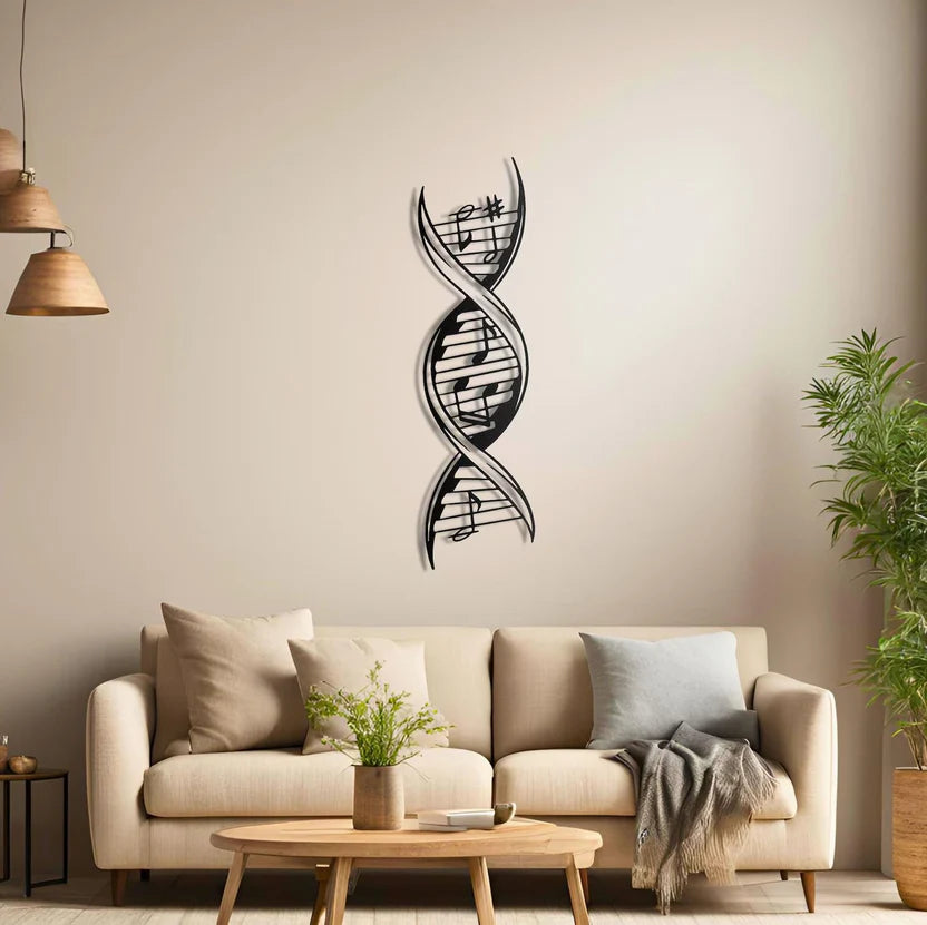 DNA Music Metal Wall Art