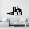 Life is Better with Beer Bottle Metal Wall Art