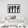  Guitar Silhouette Metal Wall Art