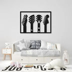 Guitar Silhouette Metal Wall Art