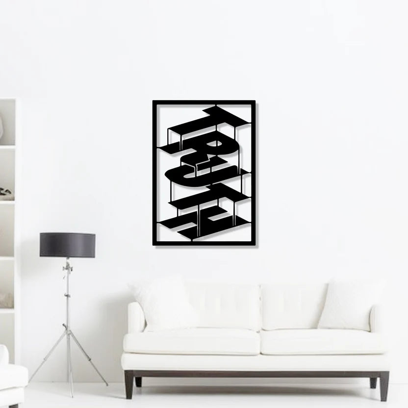 Truth Text Metal Wall Art