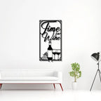 Wine Sign Frame Metal Wall Art 
