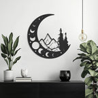 Lunar Mountainscape Metal Wall Art 