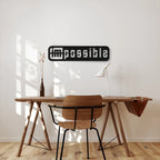 Impossible to Possible Metal Wall Art Decor – Motivational Office & Living Room Wall Hanging - Harshita Craft