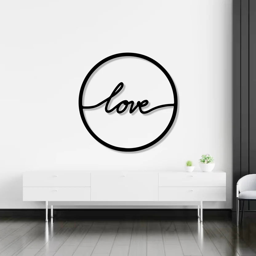 Circle Frame Metal Wall Art 