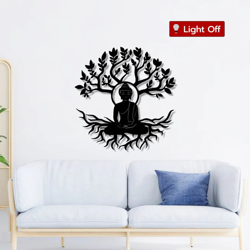 Buddha Tree Metal Wall Art