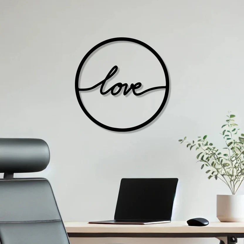 Circle Frame Metal Wall Art 