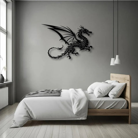 Flying Dragon Metal Wall Art