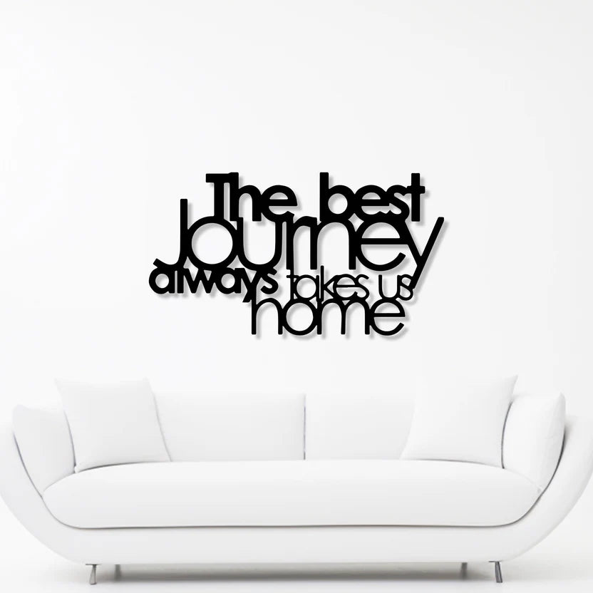 The Best Journey Text Metal Wall Art