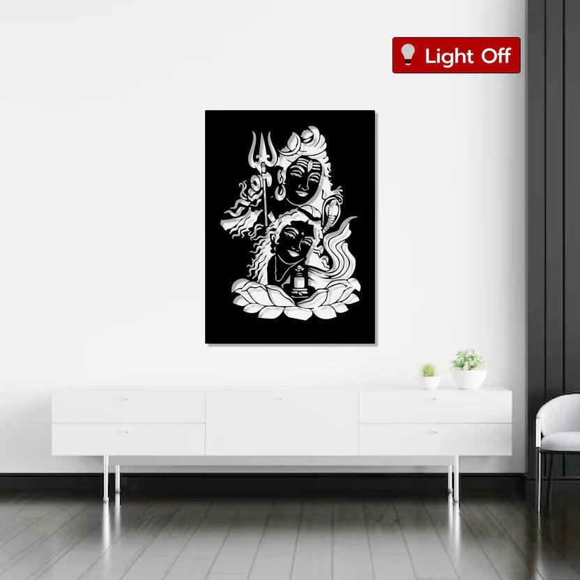 Shiv Parvati Metal Wall Art