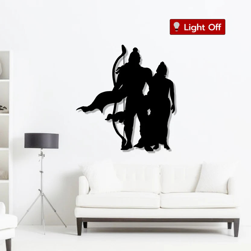 Shree Ram Sita Metal Wall Art