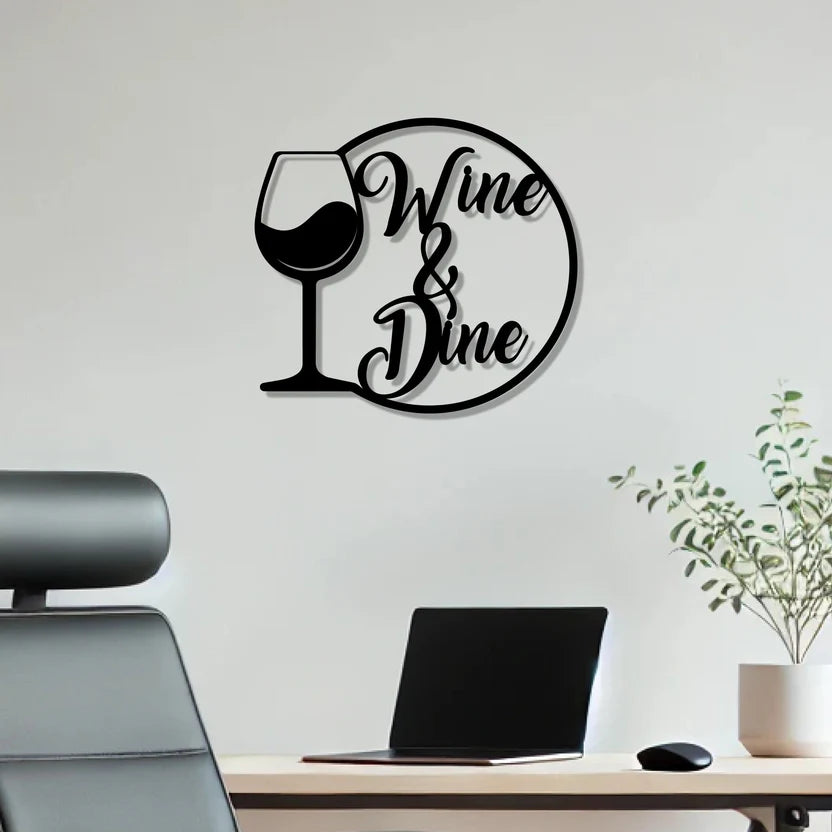 Wine & Dine Metal Wall Art