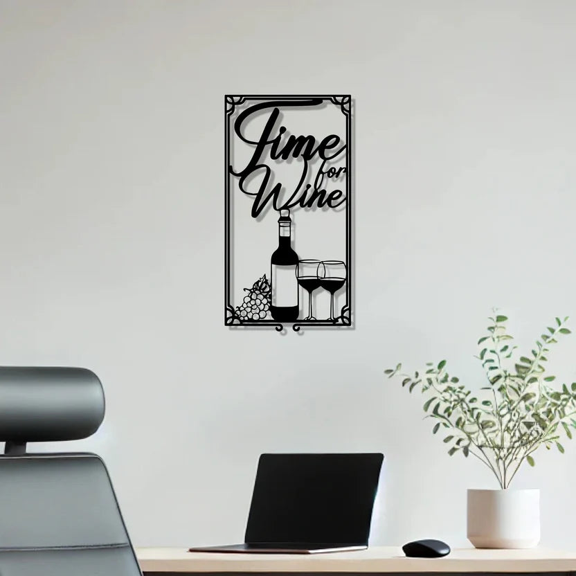 Wine Sign Frame Metal Wall Art 