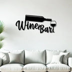 Glass Bar Sign Metal Wall Art