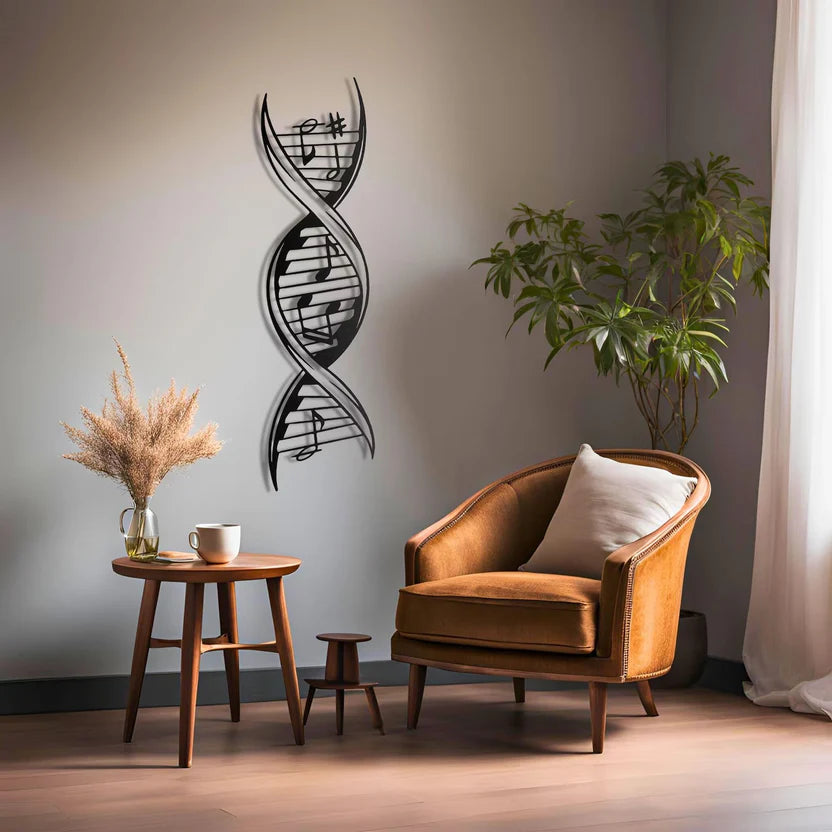 DNA Music Metal Wall Art