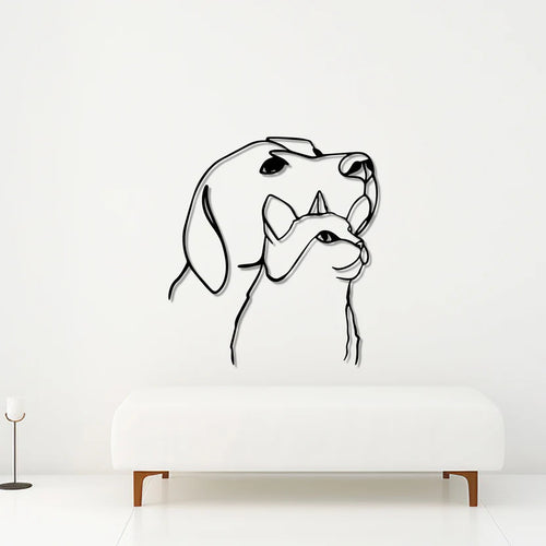 Dog & Cat Metal Wall Art 