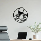 Wine Text with Glass Metal Wall Art 