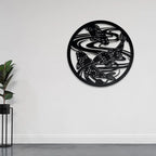  Fish Pond Harmony Metal Wall Art