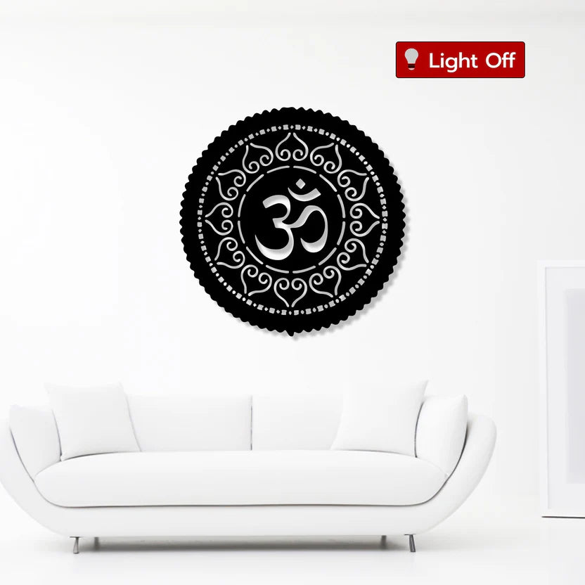 Om Circle Metal Wall Art 