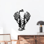 Tree Branch Elephant Metal Wall Art Decor – Modern Nature Animal Wall Hanging - Harshita Craft