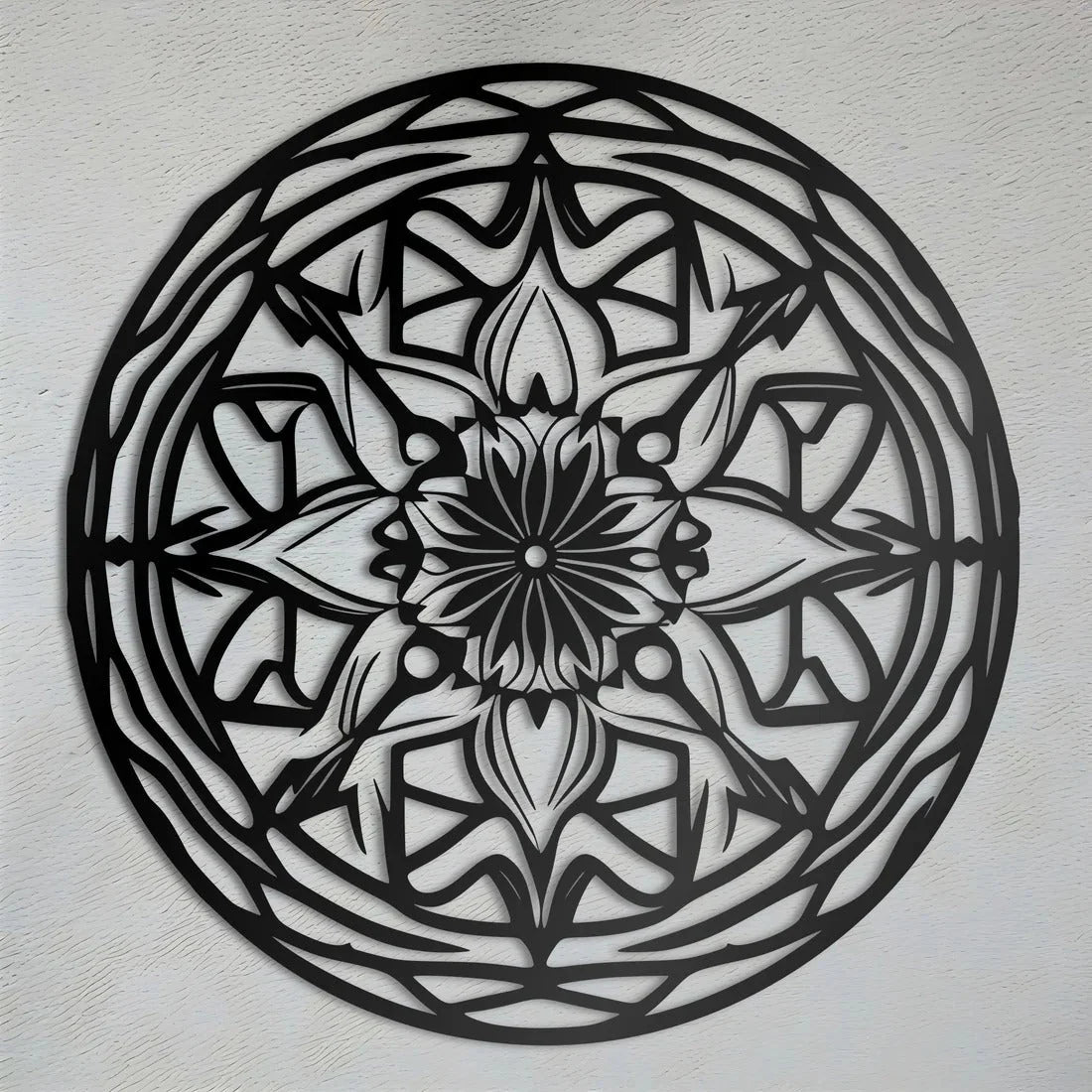 Hypnotic Circular Mandala Metal Wall Art