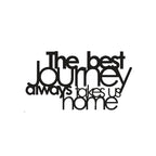 The Best Journey Text Metal Wall Art