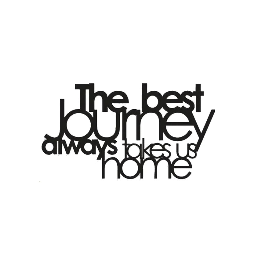 The Best Journey Text Metal Wall Art