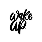 Wake Up Text Metal Wall Art