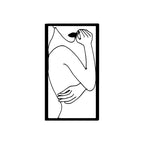Girl Line Art Metal Wall Art