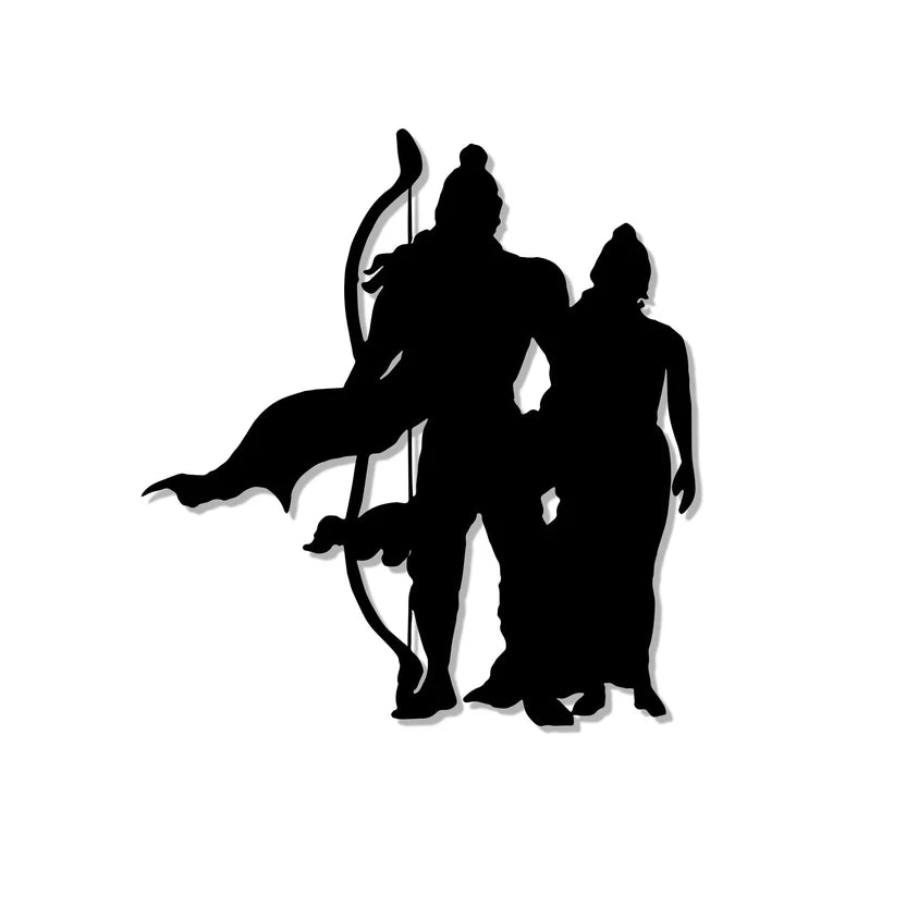 Shree Ram Sita Metal Wall Art