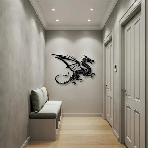Flying Dragon Metal Wall Art